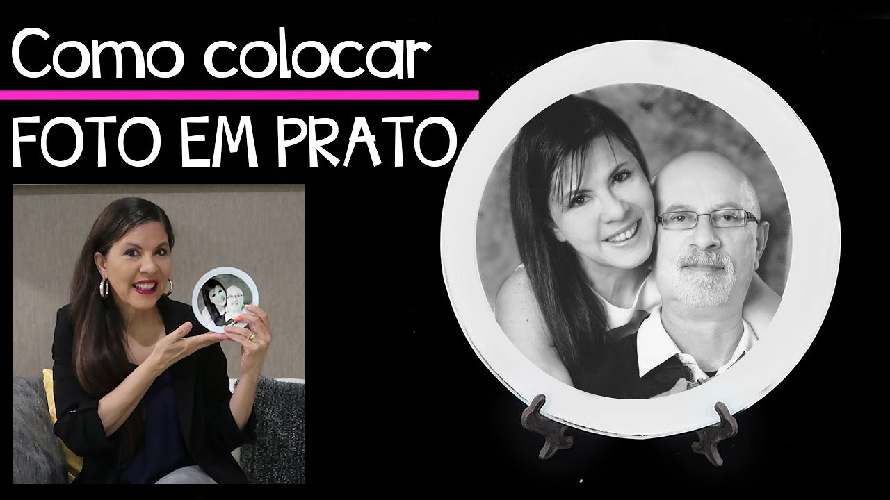 COMO COLOCAR FOTO EM PRATO, PODE LAVAR!!!