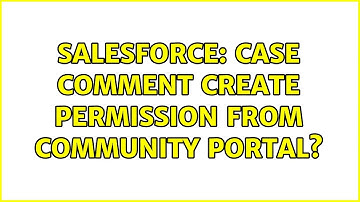 Salesforce: Case Comment create Permission from Community Portal?