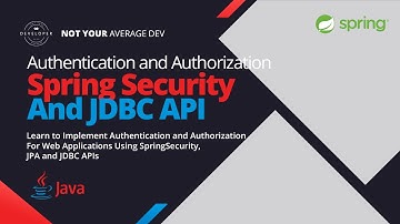 How to Implement Spring Security using JDBC API