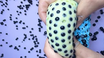 Ultimate Black Slime Beads ASMR  Deep Crunch