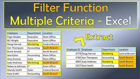 Filter Function Multiple Criteria in Excel