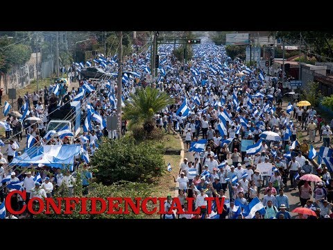 Centenares De Miles En La Tercera Marcha Nacional Gritan: "Fuera Ortega Y Murillo"