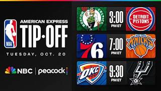 2026-2027 NBA Games of Day October 20: Celtics-Pistons, Knicks-76ers, Thunder-Spurs Breakdown & Pick