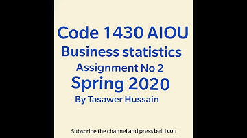 AIOU Code 1430 Solved Assignment 2 spring 2020