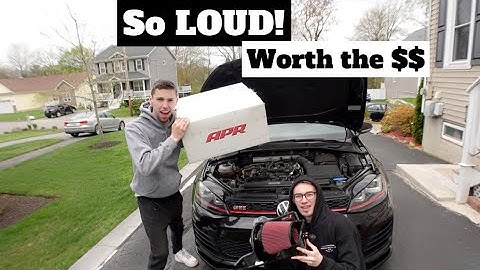 APR Carbon Fiber Intake install on the MK7 GTI!! HUGE SWOOSH SOUNDS!! 😱