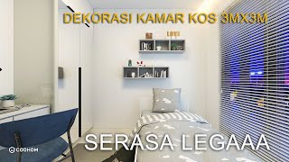Dekorasi kamar kost 3x3