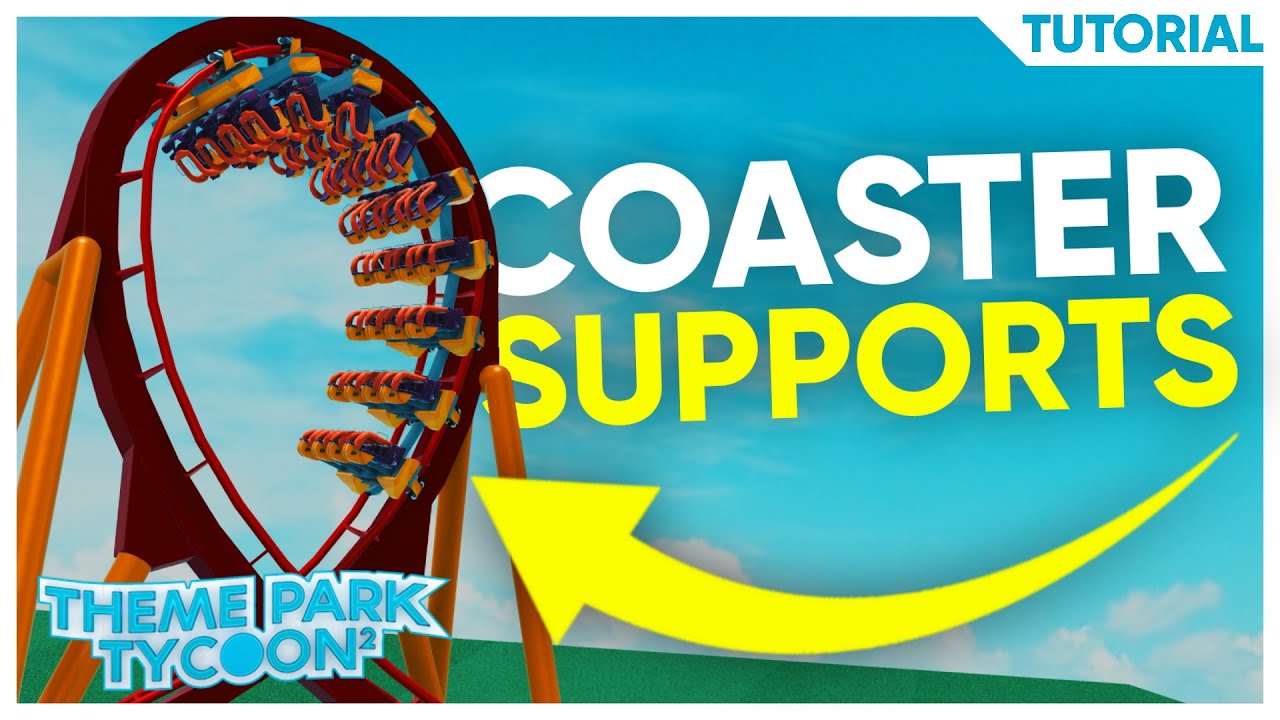🎓 Theme Park Tycoon 2 How To Build Coaster SUPPORTS | Tutorial | Kosii (TPT2)