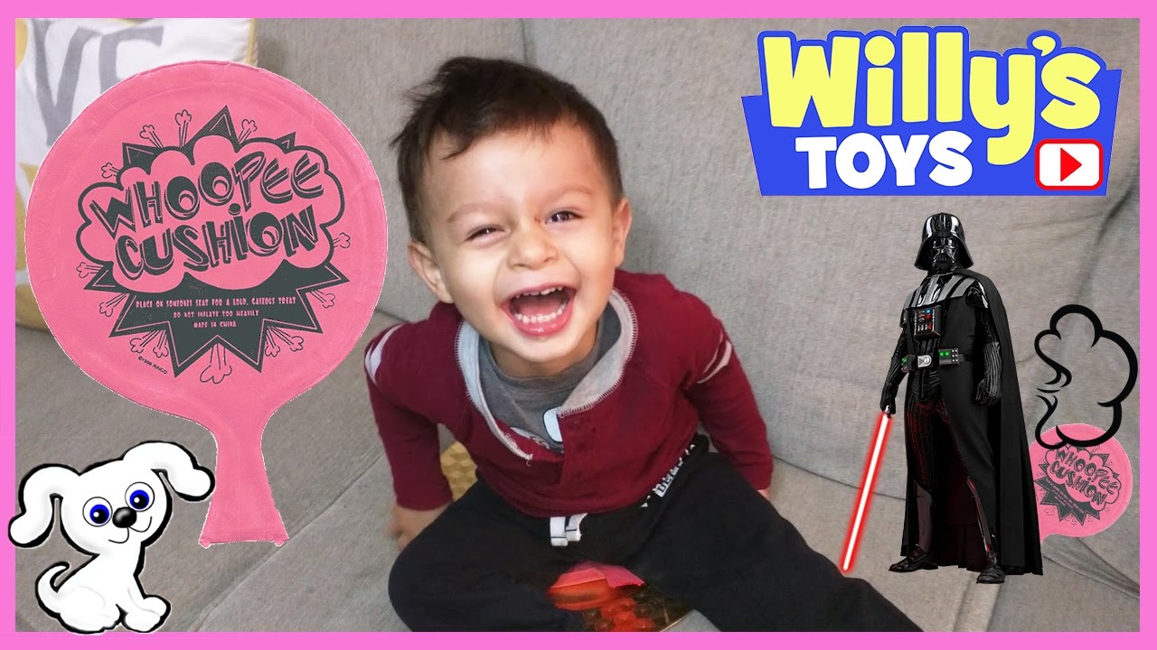 Darth Vader and Puppy Dog sit on Whoopee Cushion and FART! Sesame