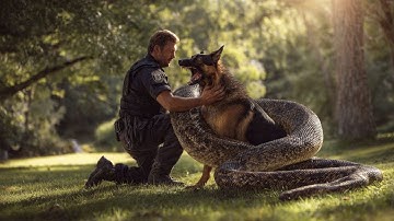 Brave Rescue Team Save German Shepherd From Giant Snake’s Deadly Coils