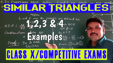 Class X/SIMILAR TRIANGLES/1,2,3 & 4 examples.
