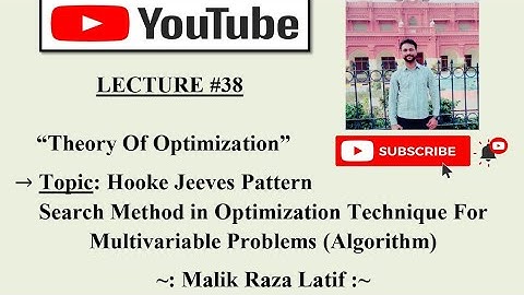 Hooke Jeeves pattern Search Method in Optimization Technique for Multivariable Problems (Algorithm)
