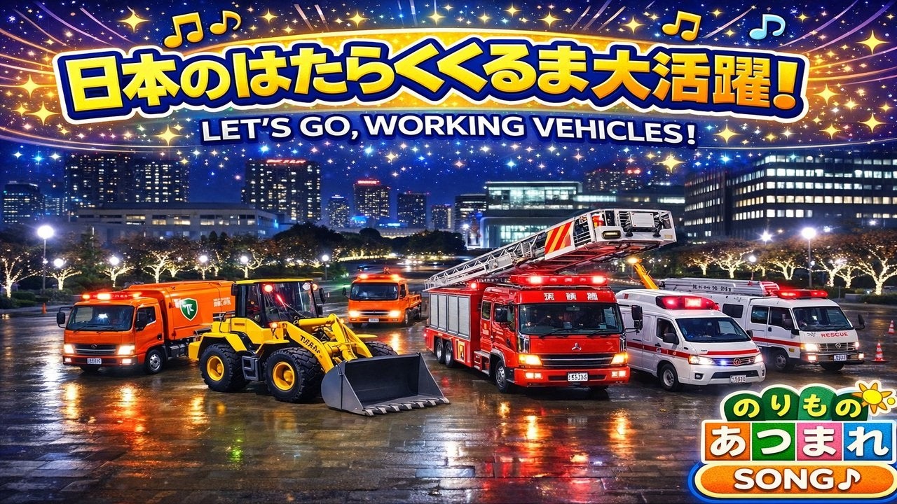 はたらくくるま大活躍♪英語版3 「LET'S GO, WORKING VEHICLES！」SONG
