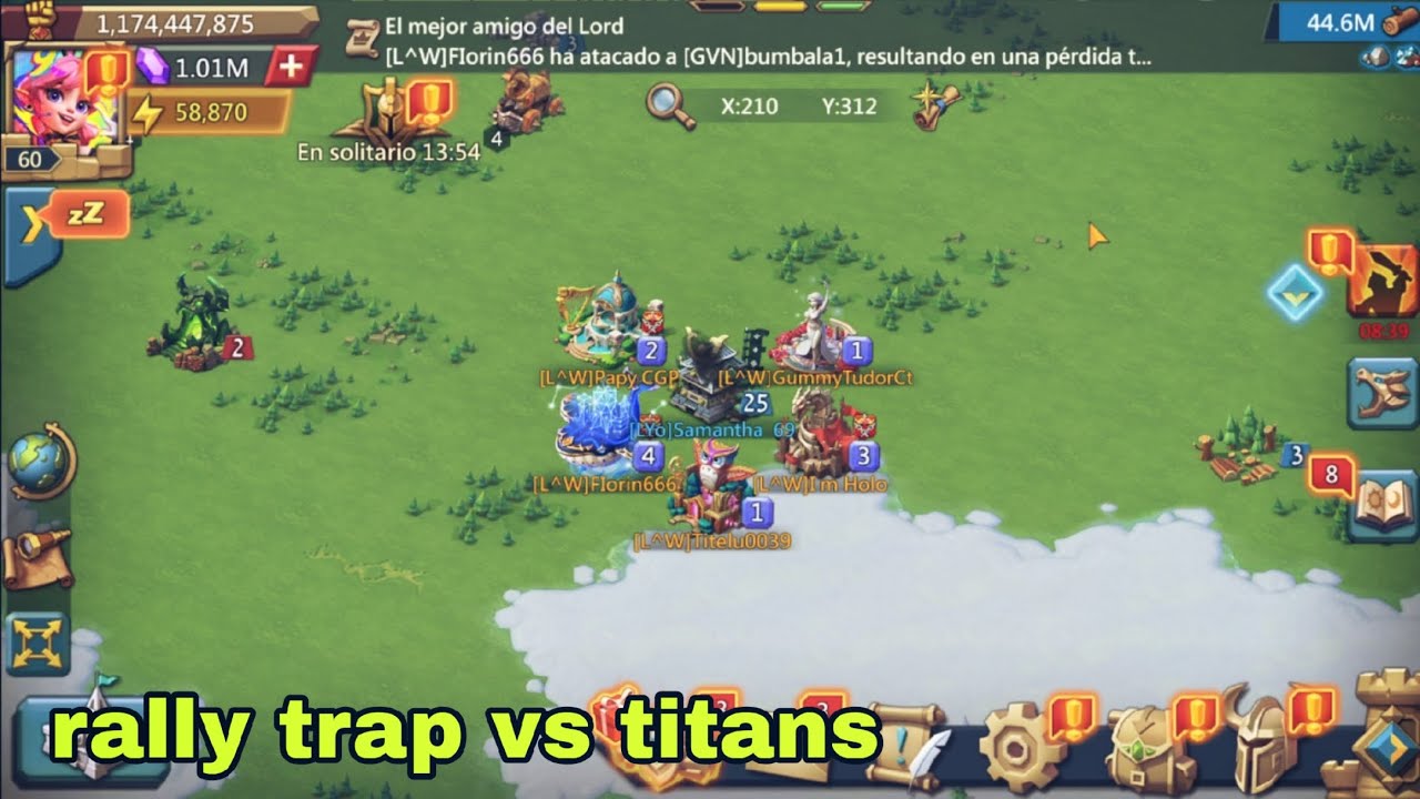 Lords Mobile Rally ловушка берет рейды | 1655% взрыв | щитовой бот . 