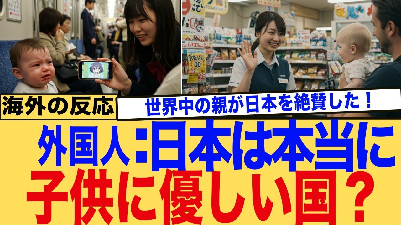 【海外の反応】日本は本当に世界一子供に優しい国なのか？世界中の親が日本を絶賛！その訳は？？