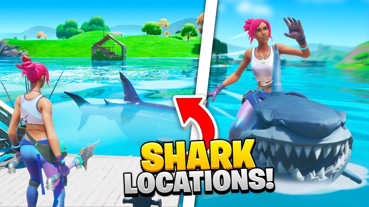 Fortnite LOOT SHARK Locations! Where to Find Ridable Sharks in Season 3