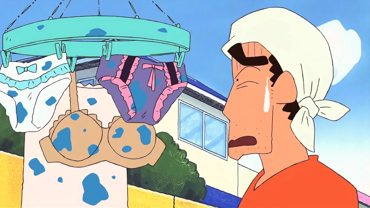 【蠟筆小新】野原父子改造小白的狗屋，最終美伢的內衣抗下所有，全是油漆痕迹！