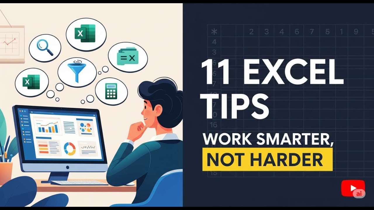 11 EXCEL TIPS MUST BE UPDATED VERY USEFUL AT WORKS - YouTube