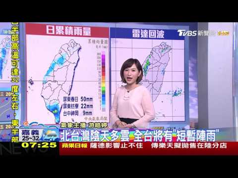 西南風增強南部陣雨　不下雨時暖濕較悶熱