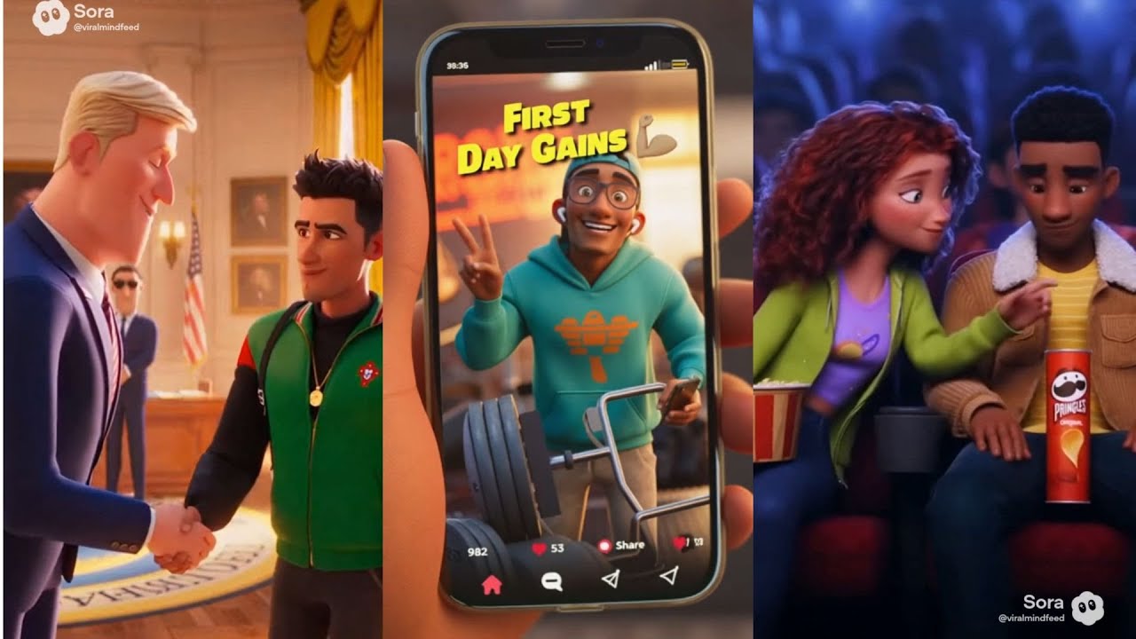 Cursed Sora 2 AI Movie Trailers - Disney Pixar Edition