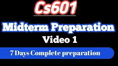 CS601 TOPIC 01-17 || CS601 Short Lectures 1 || Prepared By VU Zone