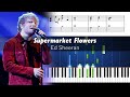 Ed Sheeran - Supermarket Flowers - Accurate Piano Tutorial with Sheet Music