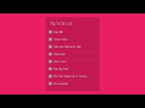 rainmeter to do list skin rainmeter to do list skin