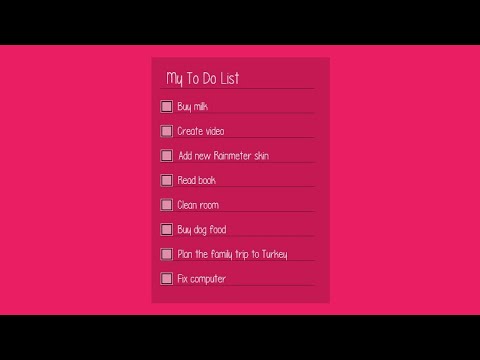 Simple Checklist Rainmeter To Do List Skin | Rainmeterbase - Youtube