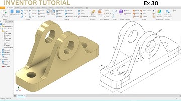 Autodesk Inventor 3D Modeling Tutorial: Ex 30
