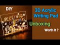 3d acrylic writing pad unboxing