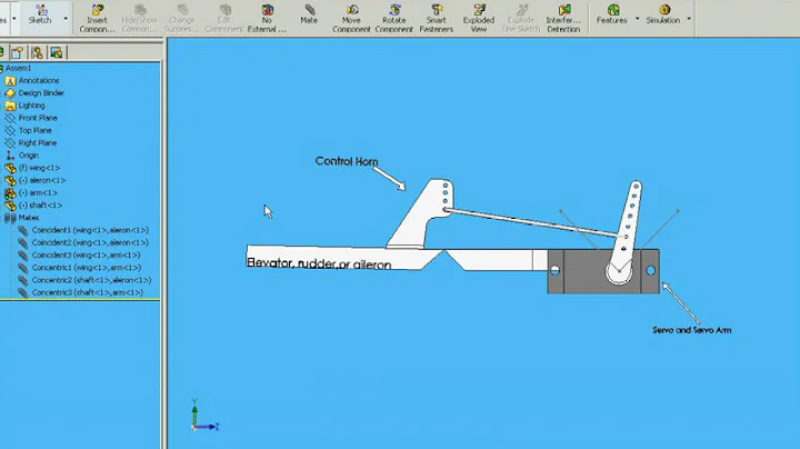 servo arm control horn position and pushrod length rc plane 3d