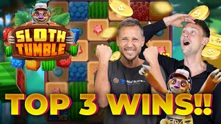 UNBELIEVABLE SLOTH TUMBLE BIG WINS – TOP 3 HITS WITH CASINODADDY 🦥🏆