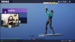 HAMLINZ & TFUE REACT TO *NEW* LLAMA BELL EMOTE!! Fortnite FUNNY & EPIC Moments