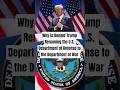 Trump Renames Pentagon: ‘Department of War’ 😳 #shorts