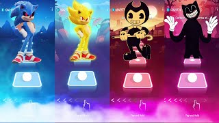 Sonic Exe Vs Super Sonic Vs Bendy Vs Cartoon Cat Tiles Hop Edm Rush