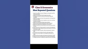Class 11 Economics Mid Term Paper 2025 | Most Repeated Questions from Previous Years