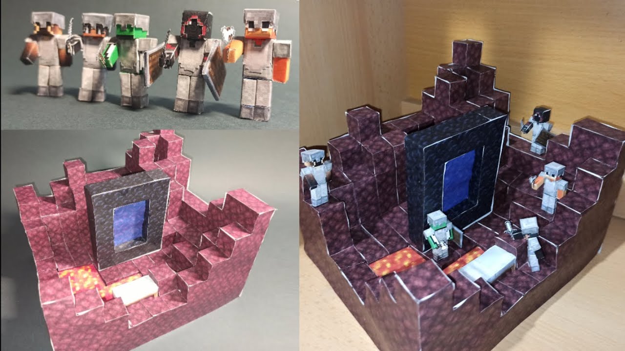 How to make paper Minecraft Speedrunner vs 5 hunters . Minecraft Papercraft  