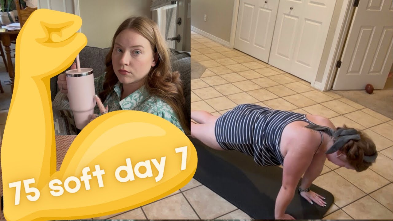 75 SOFT DAY 7!! oatmeal & burgers, chloe ting workout, + anxious people book 