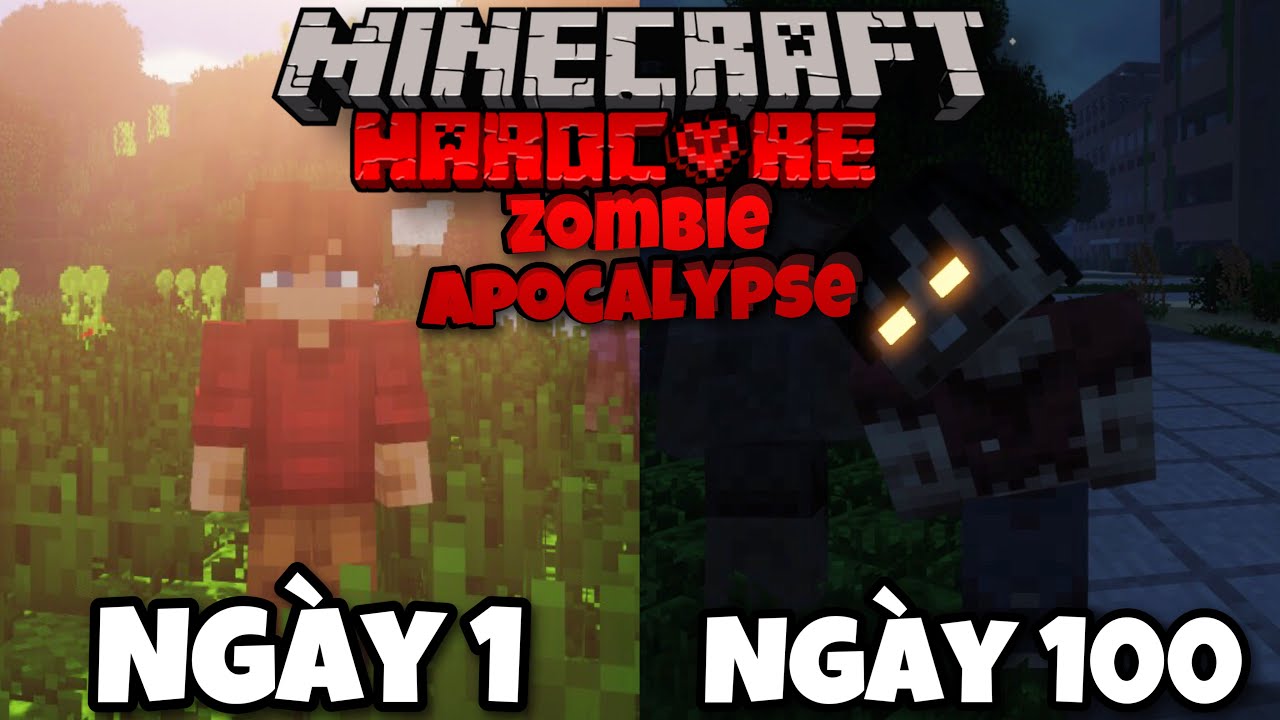 minecraft dayz ไทย  Update 2022  Tóm Tắt 100 Ngày Minecraft ZOMBIE APOCALYPSE Sinh Tồn Siêu Khó !!