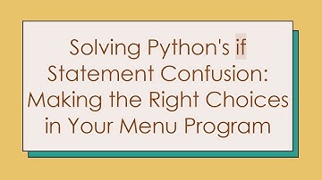 Solving Python