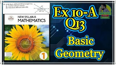Q13 || Ex 10A || D1 || Basic Geometry || NSM 7th Edition