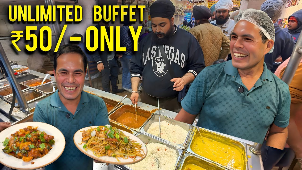 Punjabi Dhaba's JAW-DROPPING Rs.50 Unlimited Buffet | Street Food India