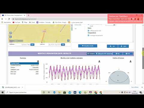 Le site PVgis africa  (Data méteo)