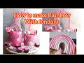 How to make Rainbow with fondant|Easy tricks to make Fondant Rainbow cake topper🌈#fyp #like #fondant