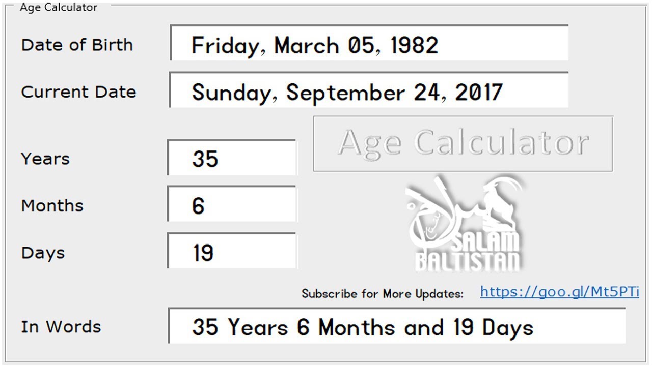 How To Calculate Age In Excel From Date Of Birth Excel Formula Datedif Concatenate Conditions Youtube