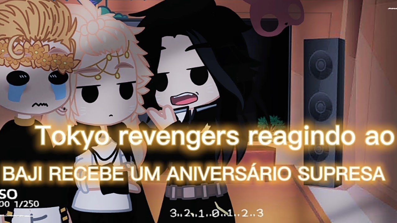 gacha club: Tokyo revengers reagindo ao BAJI RECEBE UM ANIVERSÁRIO SUPRESA (VR)