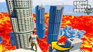 Jugando GTA 5 pero... el PISO ES LAVA (GTA V RETO)