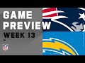 New England vs. Los Angeles Chargers | NFL Week 13 Game Preview