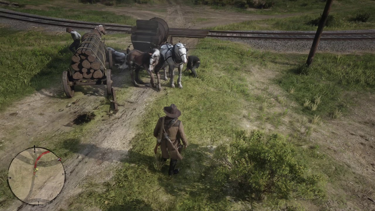 Rdr2 Teleporting Log Cart Youtube