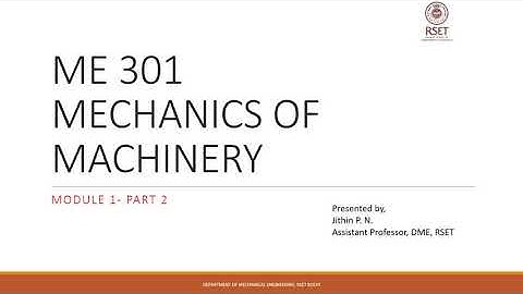 ME 301 Mechanics of Machinery Module 1 Part2 JPN