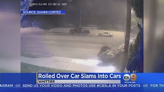 1 Arrested In Violent Crash In Whittier That Was Caught On Tape